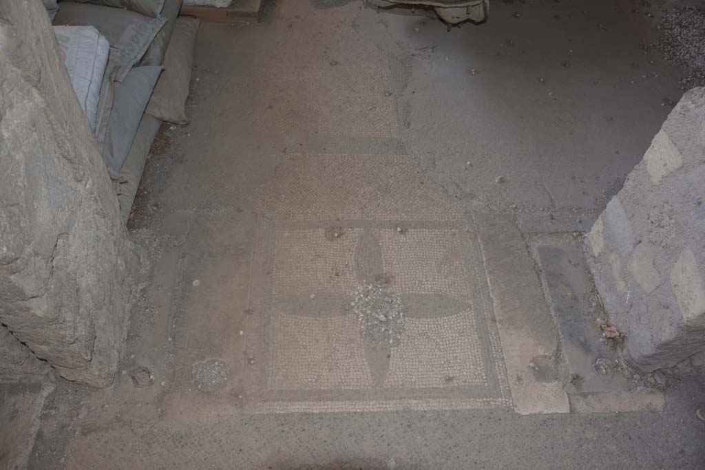 VI.17.41 Pompeii. September 2019. Mosaic doorway threshold from atrium into triclinium.
Foto Annette Haug, ERC Grant 681269 D�COR.
