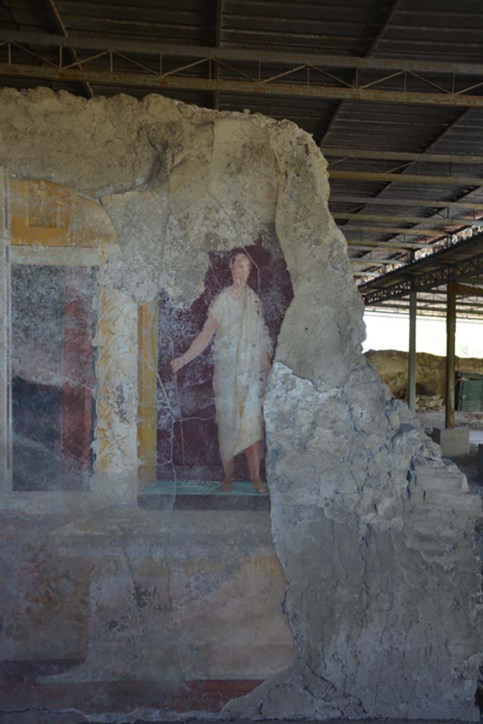 VI.17.41 Pompeii. September 2019. Painted figure from centre of south wall of exedra.
Foto Annette Haug, ERC Grant 681269 D�COR.

