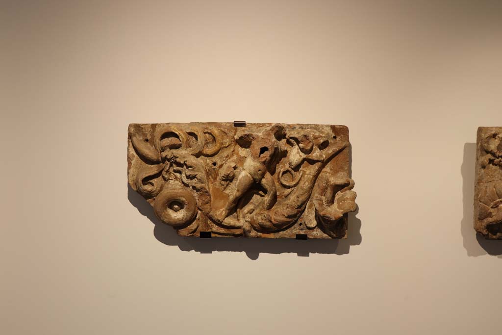 VI.17.42, Pompeii. February 2021. Terracotta plaque found in VI.17.42, on display in Antiquarium, from Insula Occidentalis. 
Photo courtesy of Fabien Bièvre-Perrin (CC BY-NC-SA).
