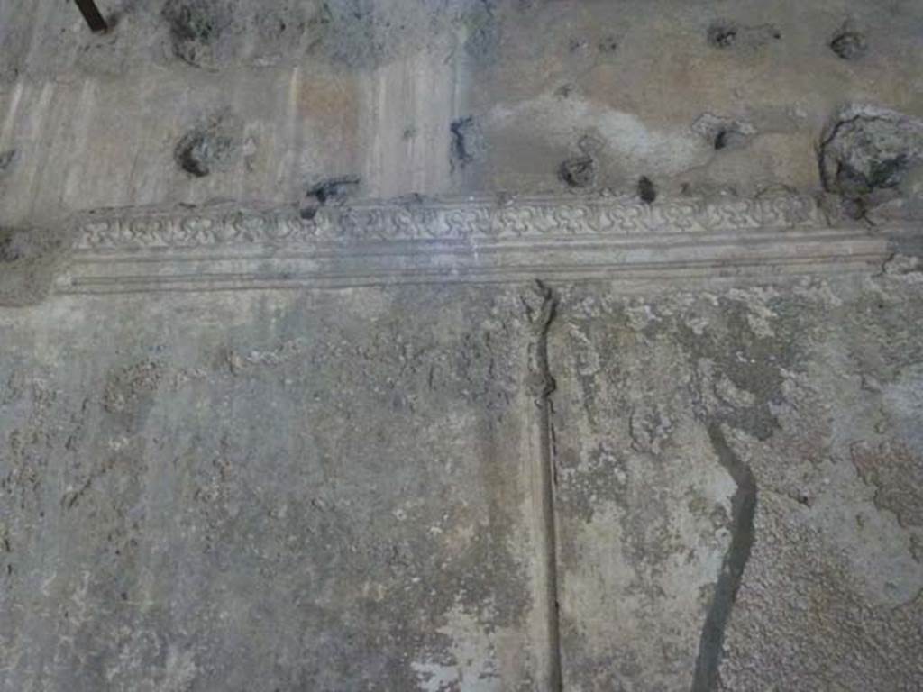 VII.1.8 Pompeii. June 2012. Detail of stucco on west wall of tepidarium 10. Photo courtesy of Michael Binns.