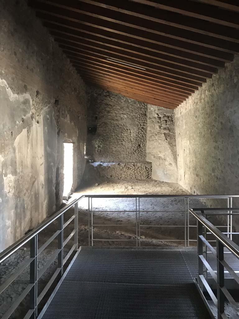 VII.1.8 Pompeii. April 2019. Room 8, women�s baths anteroom, now roofed, looking south.
Photo courtesy of Rick Bauer.

