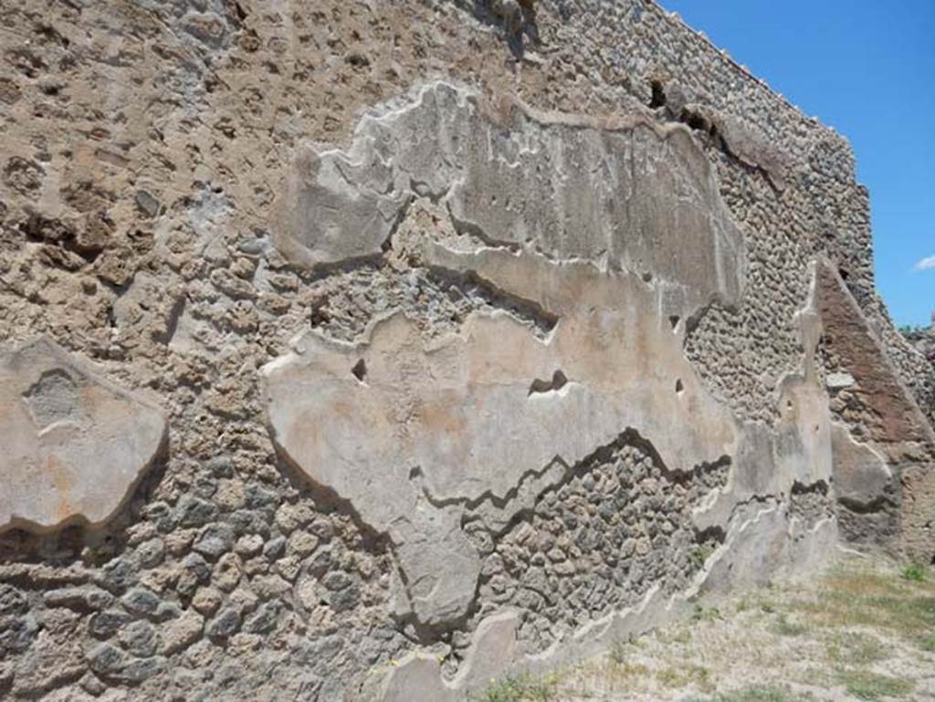 VII.1.47 Pompeii. May 2017. North wall of peristyle garden 19.  Photo courtesy of Buzz Ferebee.
