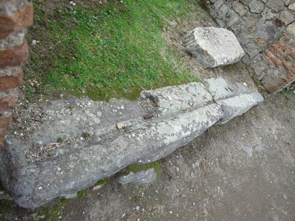 VII.2.12 Pompeii. December 2007. Threshold or sill.