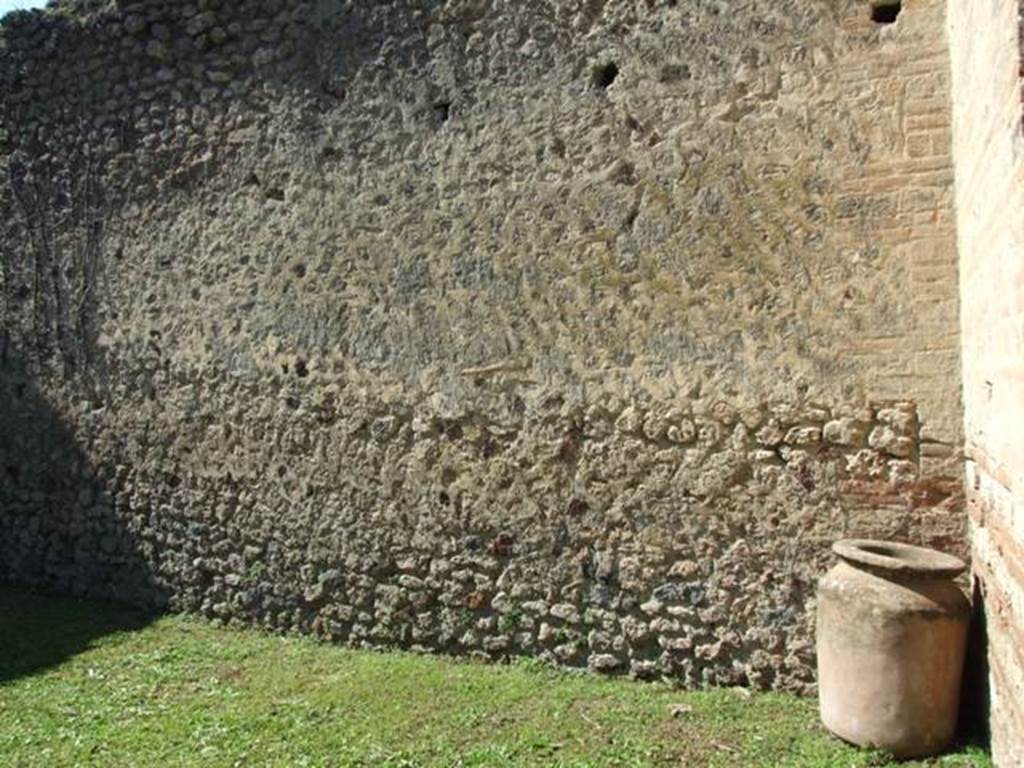 VII.2.18 Pompeii.  March 2009. Room 17. Exedra.   West wall.