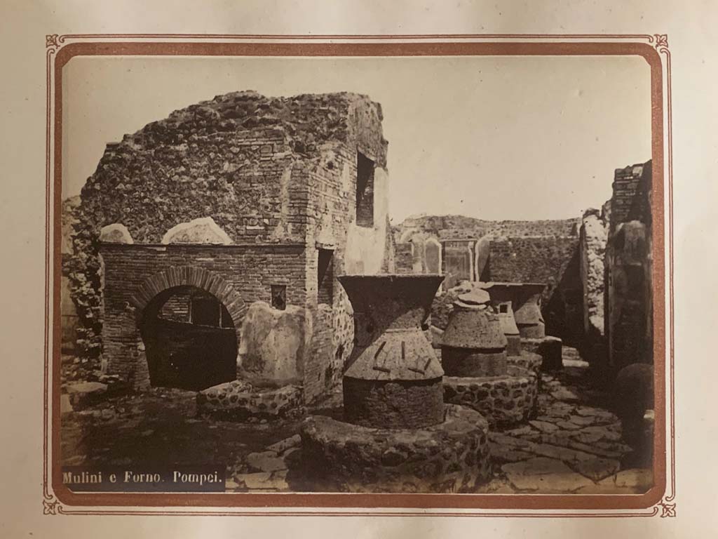 VII.2.22 Pompeii. From an Album by Roberto Rive dated 1868. Looking across bakery. Photo courtesy of Rick Bauer.