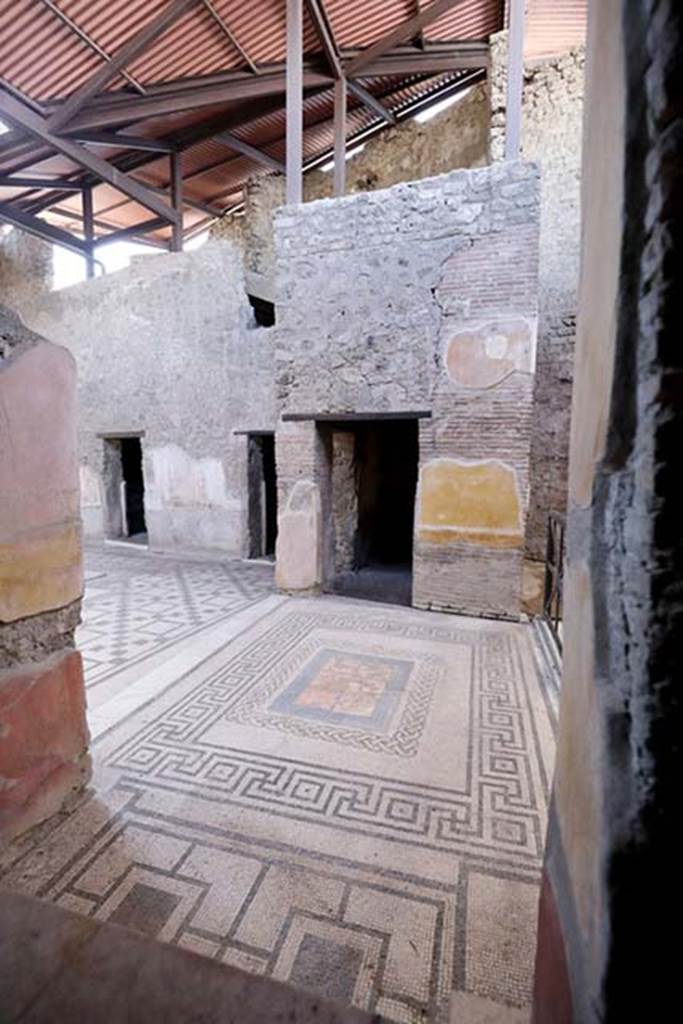 VII.2.45 Pompeii. May 2017. Looking to second, third and fourth rooms on west side, after restoration.