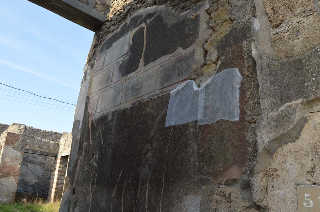 VII.2.51 Pompeii. March 2019. Upper east wall of entrance corridor.
Foto Taylor Lauritsen, ERC Grant 681269 DÉCOR.
