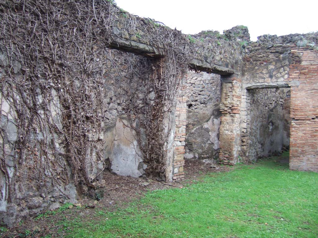 VII.2.51 Pompeii. December 2005. West side of the atrium.