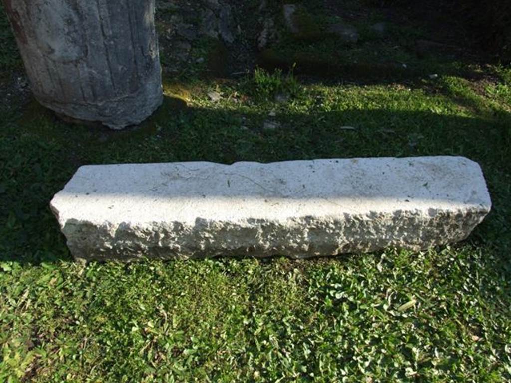 VII.4.31 Pompeii.  March 2009.  North side of North Peristyle. Block of marble.