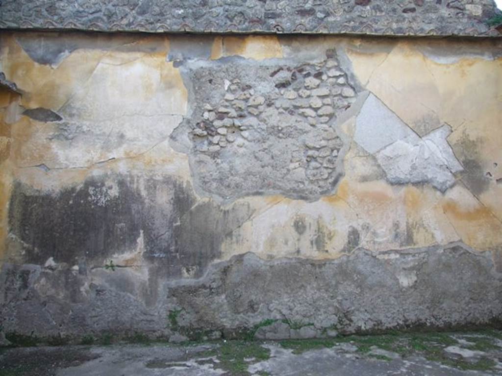 VII.4.31 Pompeii.  March 2009.  Room 20.  Oecus.  West wall. The central wall painting was removed to Naples Museum. It showed Ariadne being discovered by Dionysus on the island of Naxos. (Inventory number 9278).