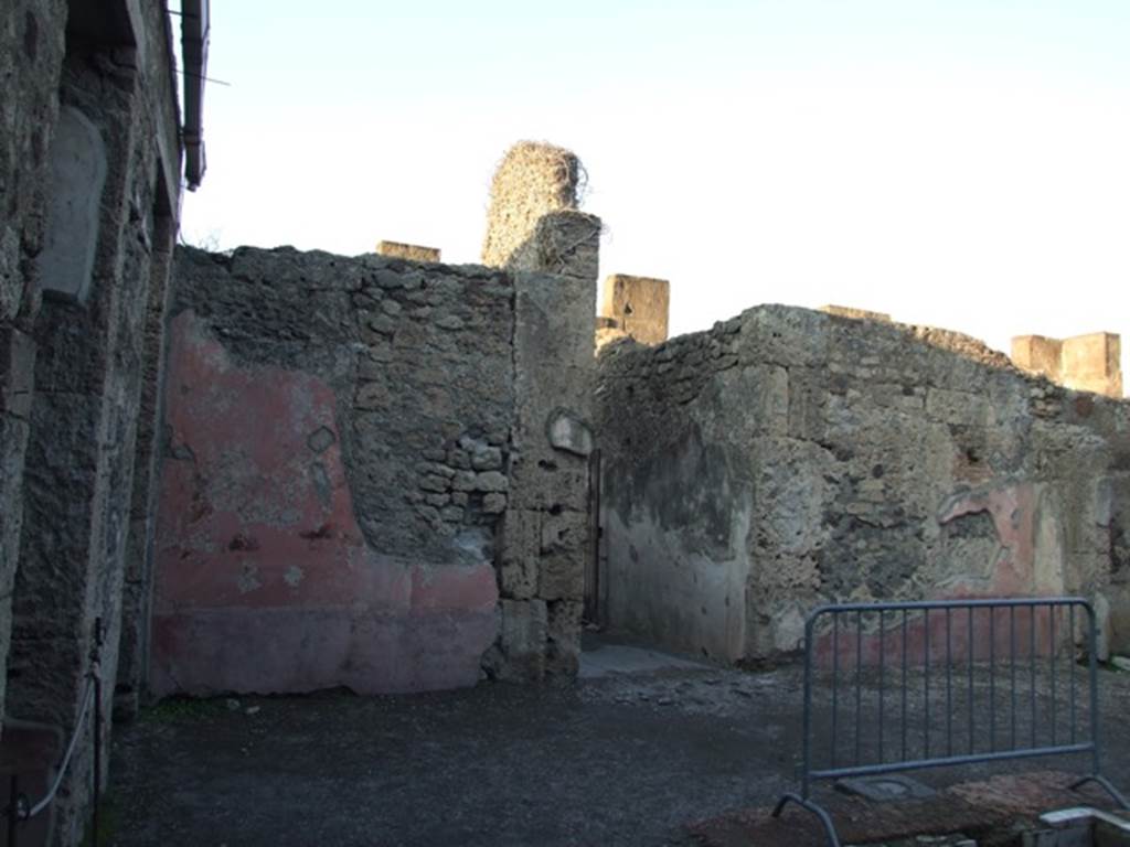 VII.4.48 Pompeii. December 2007. Room 2. Atrium. North wall.
