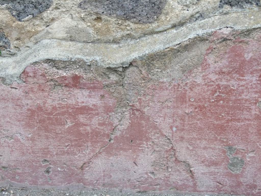 VII.4.48 Pompeii. March 2009. Room 2. Atrium. North wall. Coin imprints in the plaster.