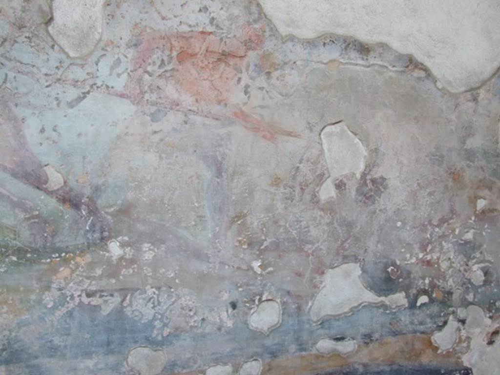 VII.4.48 Pompeii. December 2007. Peristyle, lower middle section of south wall. Painting of Hunt scene with hunter.