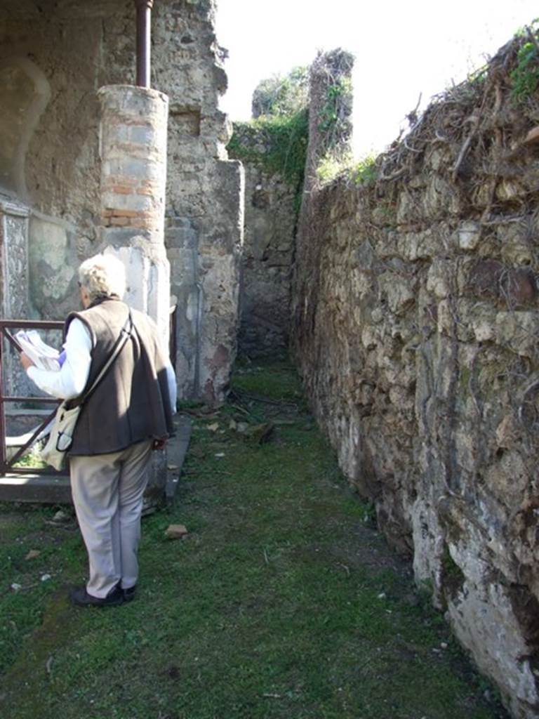 VII.4.56 Pompeii.  March 2009.  West Portico,leading south to the Kitchen.