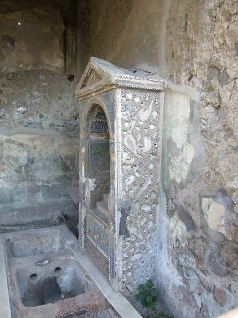 VII.4.56 Pompeii. March 2009. Mosaic fountain and pool.