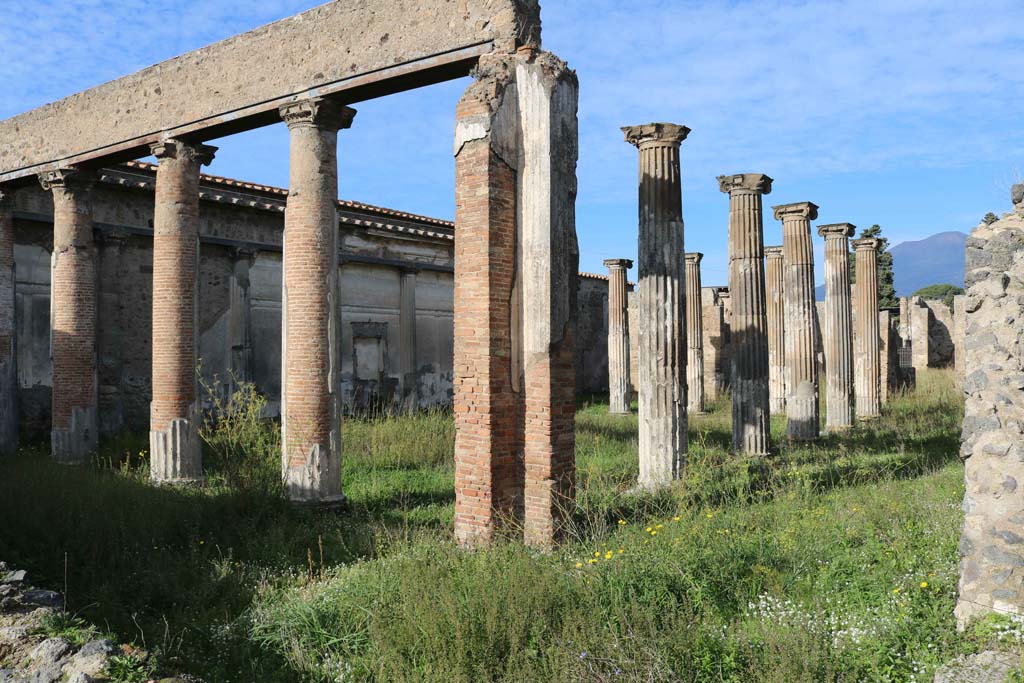 VII.4.57 Pompeii. December 2018. Looking north-west across peristyle, from south-east corner. Photo courtesy of Aude Durand.