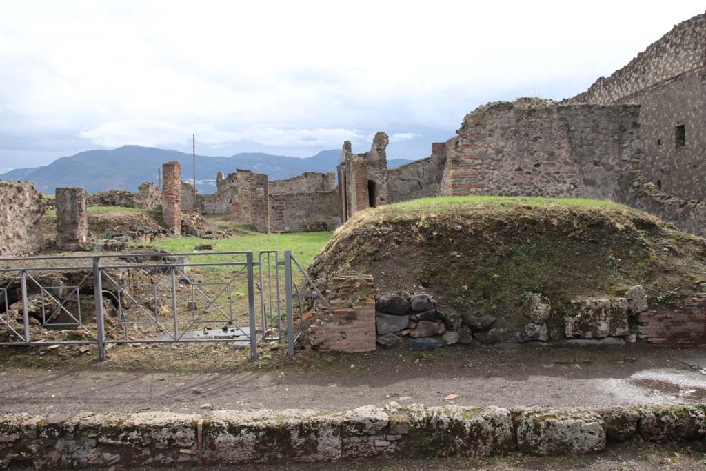 VII.6.3 Pompeii. October 2020. Entrance doorway, on left with new gate. On the right is VII.6.2. Photo courtesy of Klaus Heese.