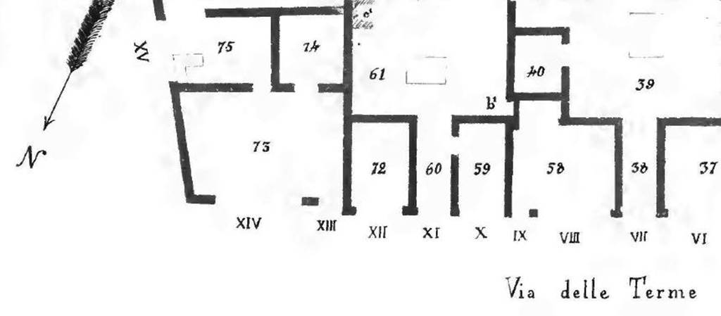 VII.6.8 Pompeii. 1910 plan by Spano. See Notizie degli Scavi di Antichit�, 1910, fig. 1, p. 437.