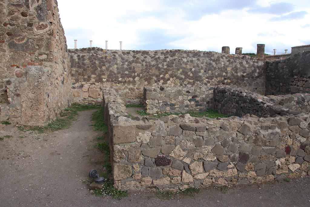 VII.7.2 Pompeii. October 2024. North side of area “f” on east side of atrium “g”. Photo courtesy of Klaus Heese.