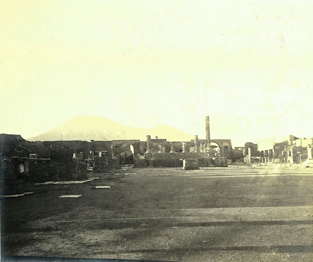 VII.8 Pompeii Forum. c.1909. Looking north along the west side. Photo courtesy of Rick Bauer.