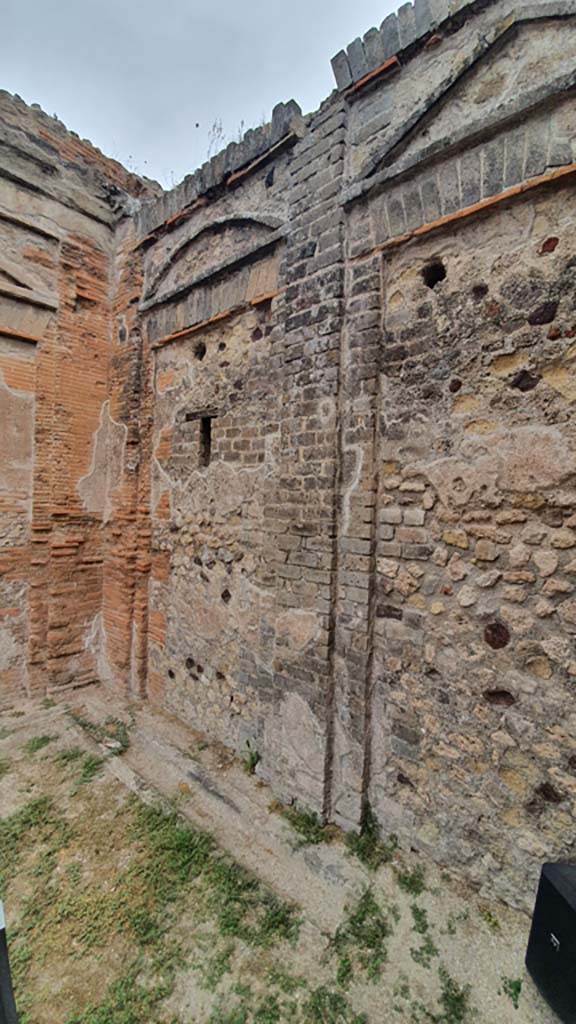 VII.9.2 Pompeii. August 2021. Detail of east wall in north-east corner.
Foto Annette Haug, ERC Grant 681269 DÉCOR
