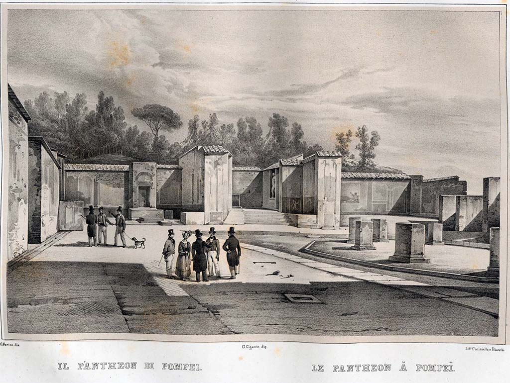 VII.9.7/8 Pompeii. Pre-1832. Looking towards east side from north-west corner.
See Cuciniello, D., 1832. Viaggio pittorico nel regno delle due Sicilie - Napoli e le provincie: vol. II, p. 90.

