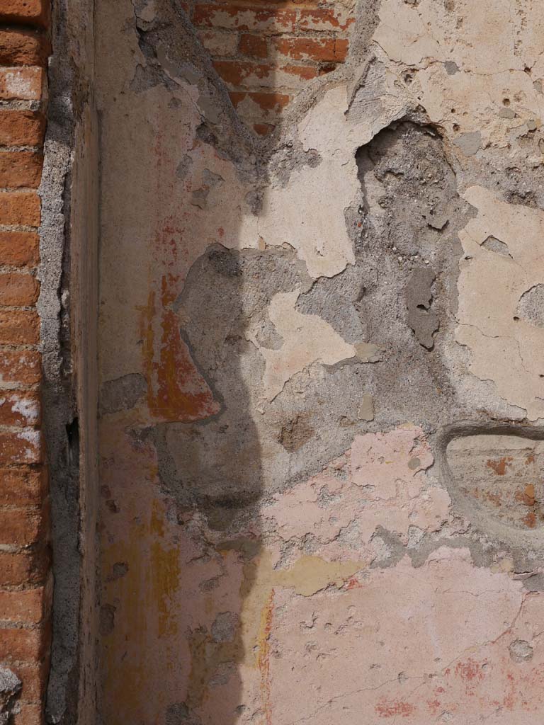 VII.9.7 and VII.9.8 Pompeii. Macellum. March 2019. Detail of painted decoration in north-west corner.
Foto Anne Kleineberg, ERC Grant 681269 DÉCOR.
