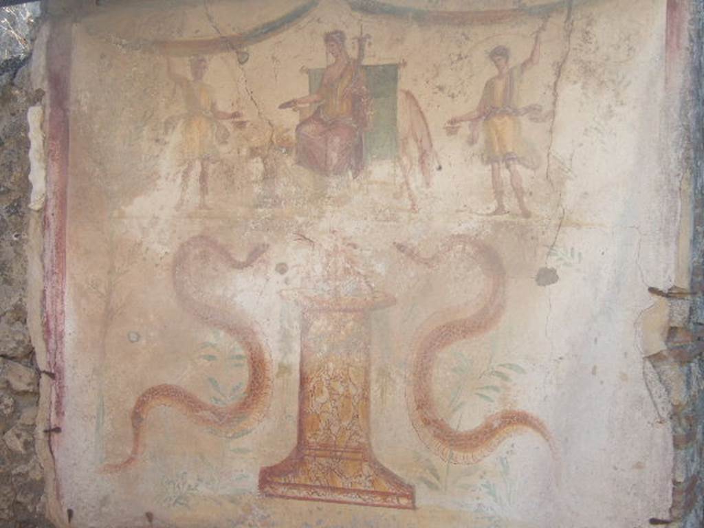 VII.12.11 Lararium. September 2005. Lararium painting.