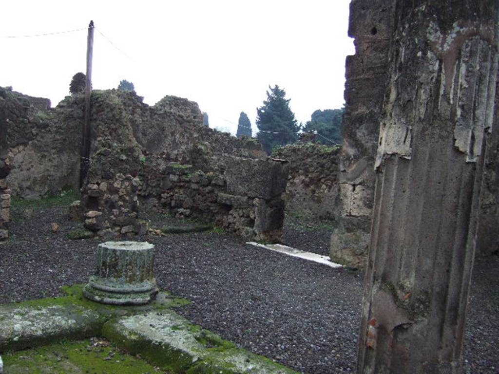 VII.13.8 Pompeii.  December 2005. South east corner of atrium. 