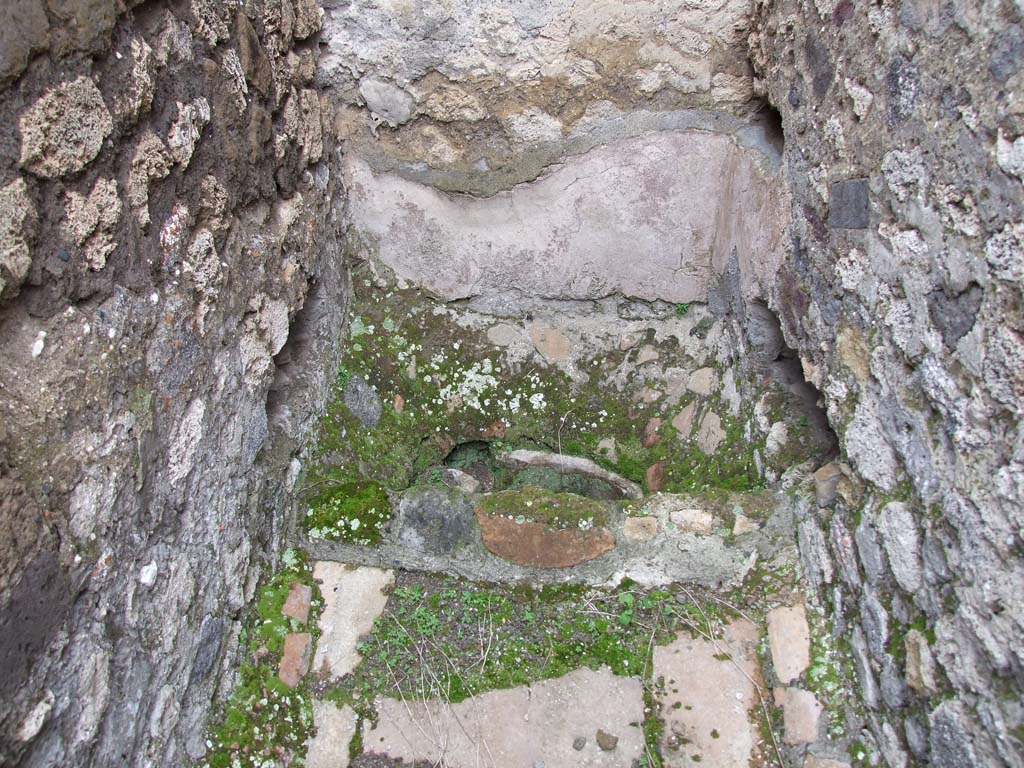 VII.14.5 Pompeii. March 2009. Room 19, latrine.