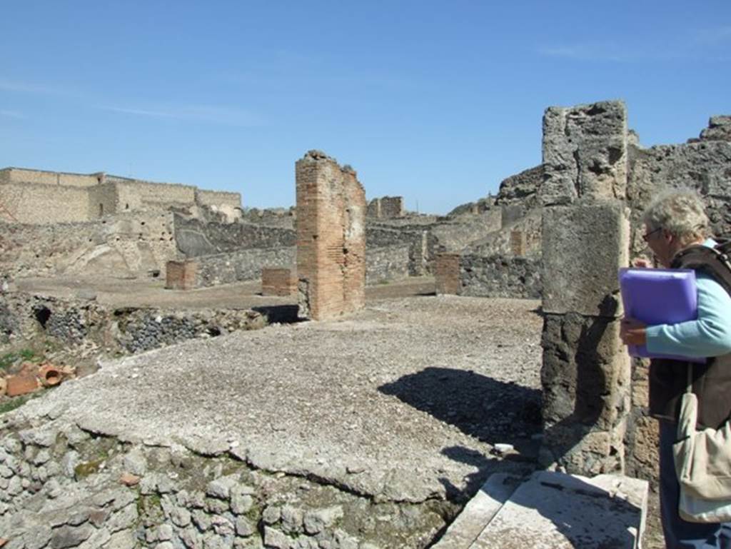 VII.15.2 Pompeii.  March 2009. Area to rear of Tablinum, looking north-east.  