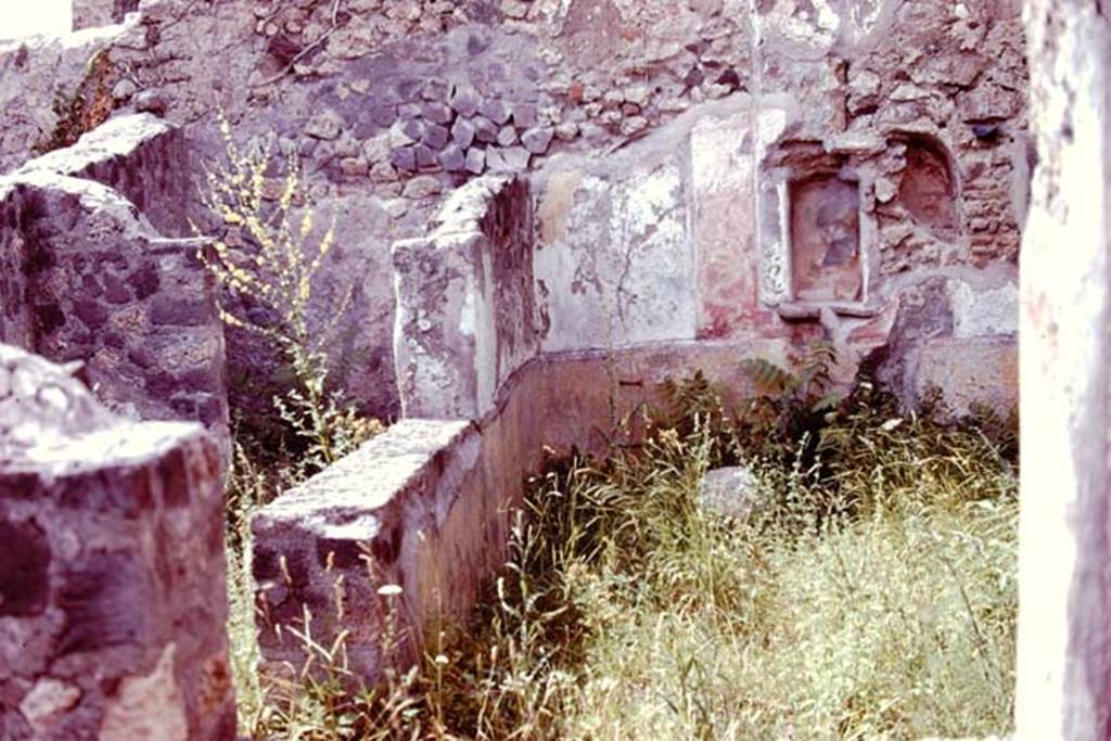 VII.15.5 Pompeii, 1978. Looking towards north wall of garden area. Photo by Stanley A. Jashemski.   
Source: The Wilhelmina and Stanley A. Jashemski archive in the University of Maryland Library, Special Collections (See collection page) and made available under the Creative Commons Attribution-Non Commercial License v.4. See Licence and use details. J78f0237
