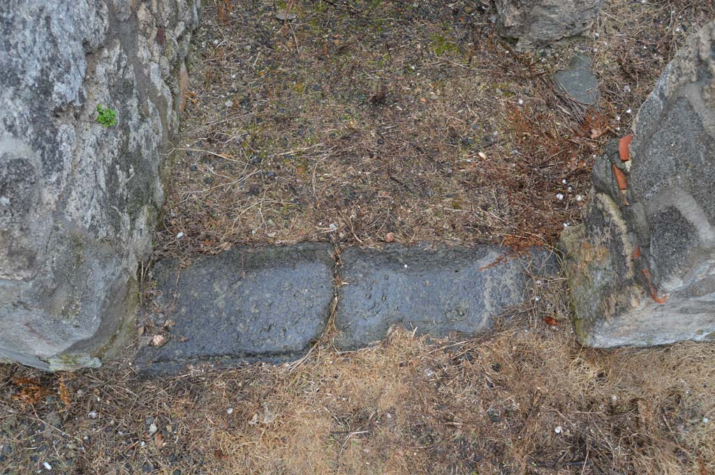 VII.15.12 Pompeii. March 2018. Threshold to corridor, looking north.
Foto Taylor Lauritsen, ERC Grant 681269 DÉCOR.
