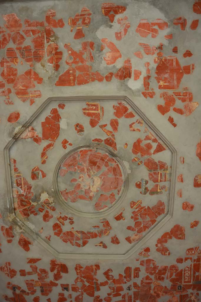 VII.16.22 Pompeii. October 2018. Oecus 48, painted ceiling in oecus.
Foto Annette Haug, ERC Grant 681269 D�COR.
