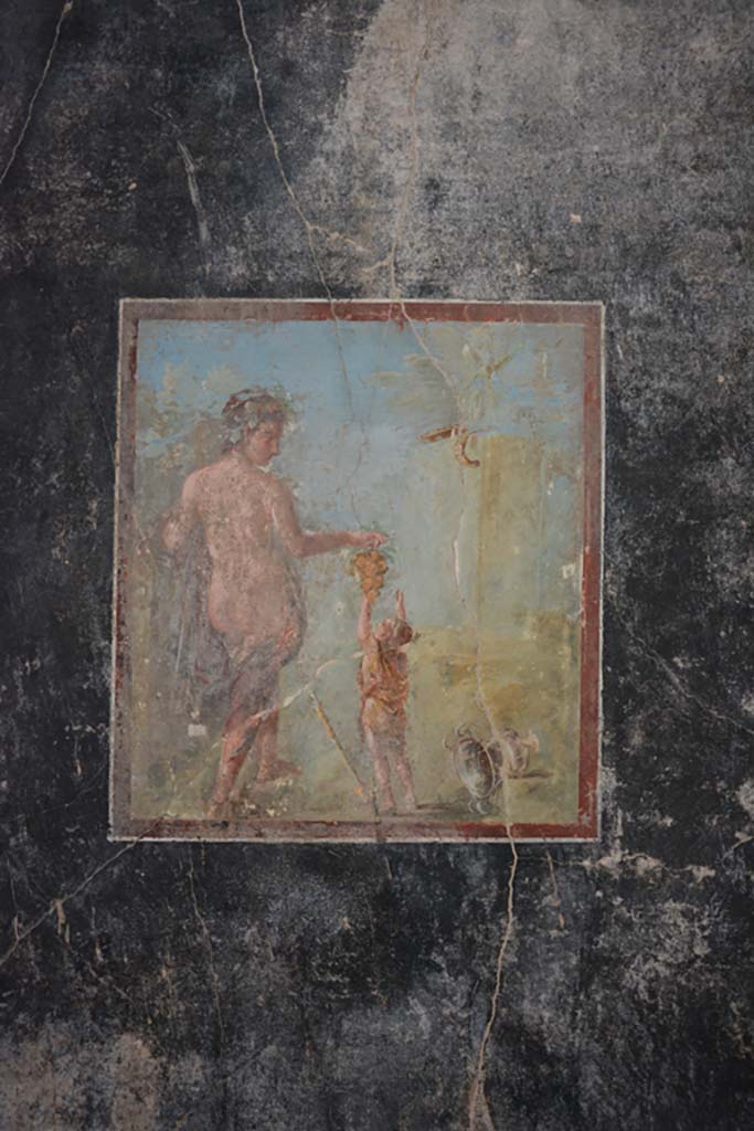VII.16.22 Pompeii. October 2018. Room 58, central wall painting from north wall.
Foto Annette Haug, ERC Grant 681269 D�COR.
