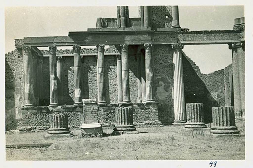 VIII.1.1 Pompeii. 1949 photo of west end. Photo courtesy of Rick Bauer.