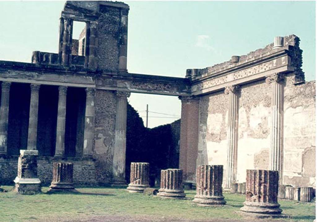 VIII.1.1 Pompeii. January 1977. Looking towards north-west corner. Photo courtesy of David Hingston.