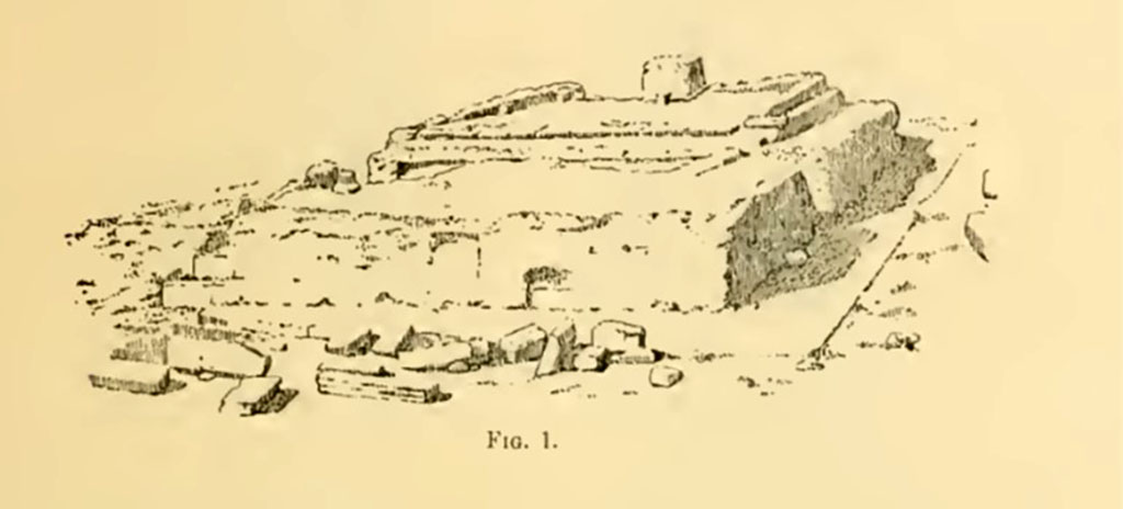 VIII.1.3 Pompeii. Perspective sketch. Notizie degli Scavi di Antichit�, 1899, Page 17, fig. 1.
