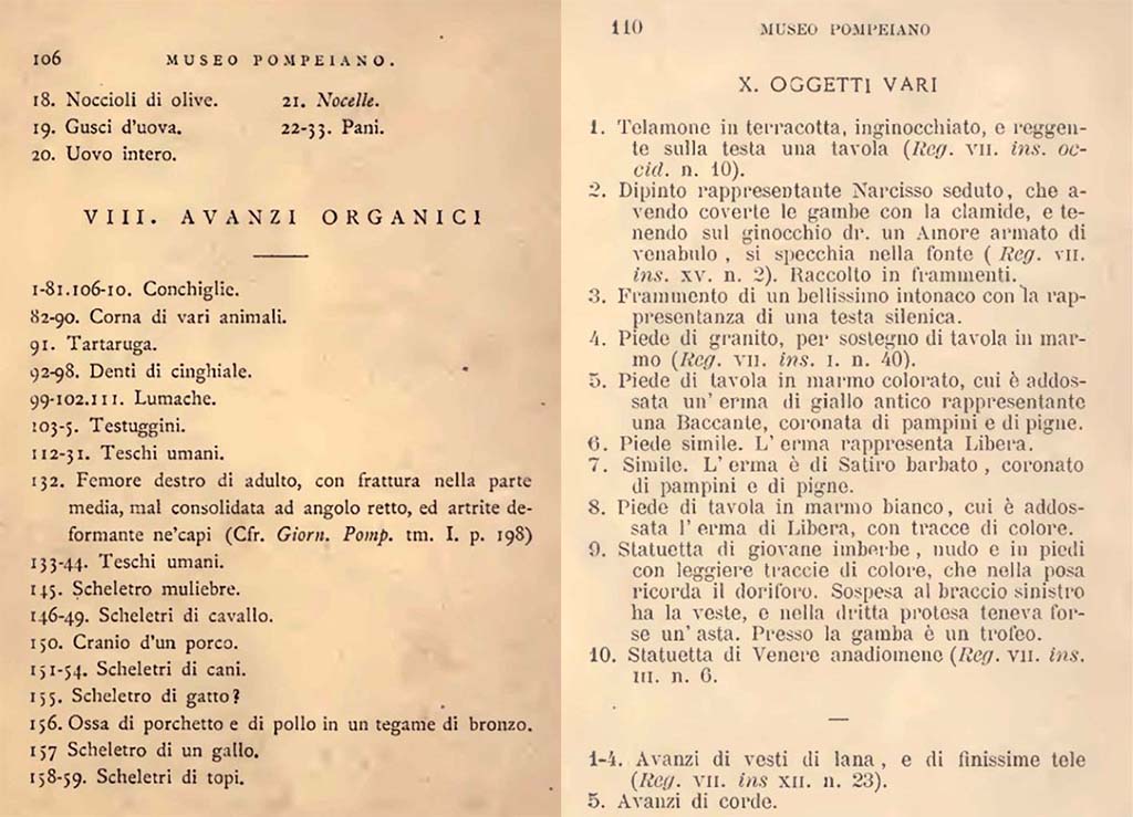 VIII.1.4 Pompeii Antiquarium. Fiorelli, G., 1877. Guida di Pompei. (p.106). Fiorelli, G., 1897. Guida di Pompei, (p.110).
