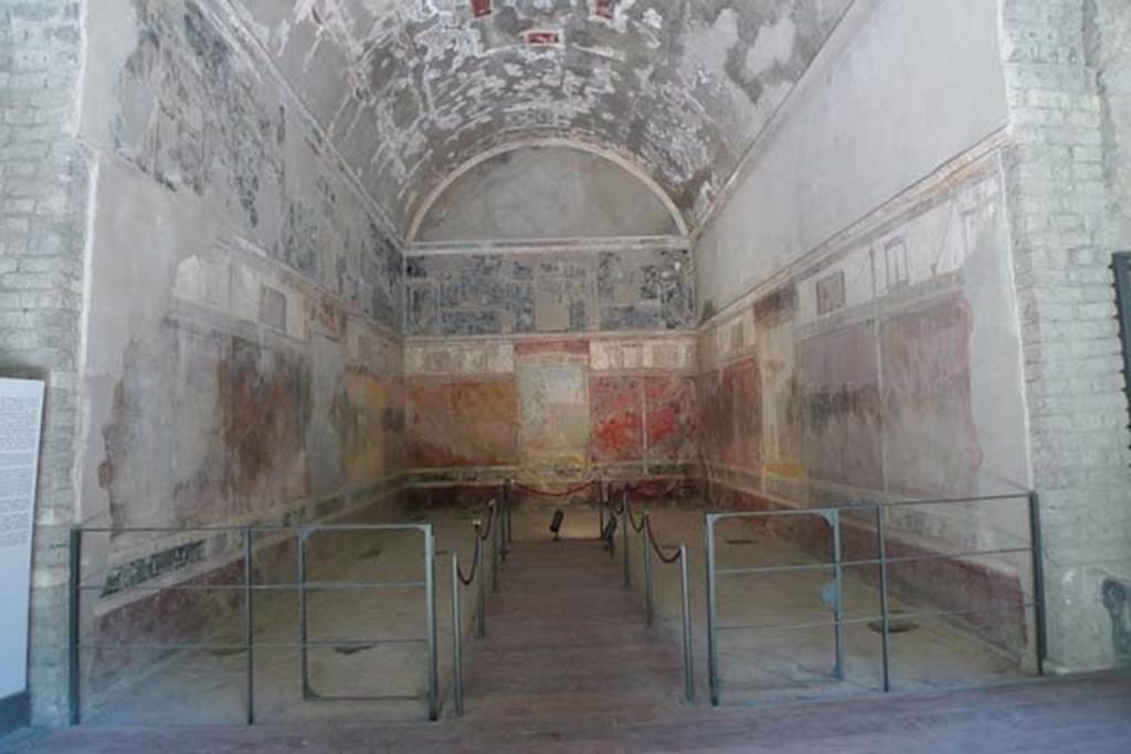 VIII.1.a, Pompeii. June 2017. Oecus A, looking east. Photo courtesy of Michael Binns.
