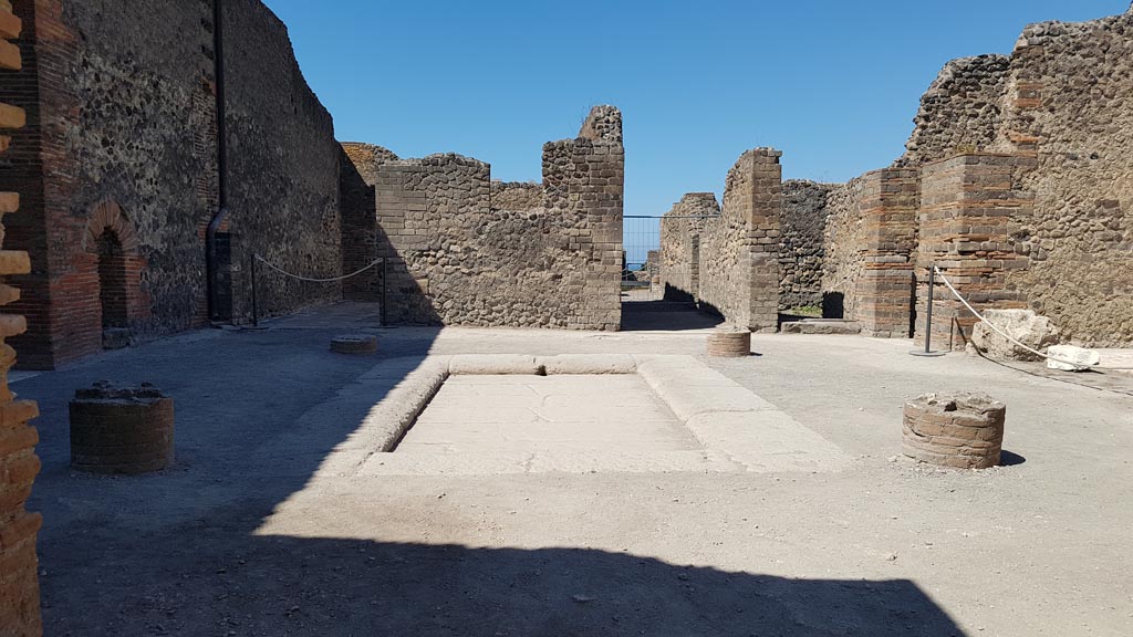VIII.2.14 Pompeii. August 2023. Looking west across atrium. Photo courtesy of Maribel Velasco.