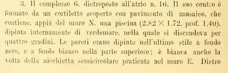 VIII.2.16 Pompeii. Bullettino dell�Instituto di Corrispondenza Archeologica (DAIR), 7, 1892, p.14.