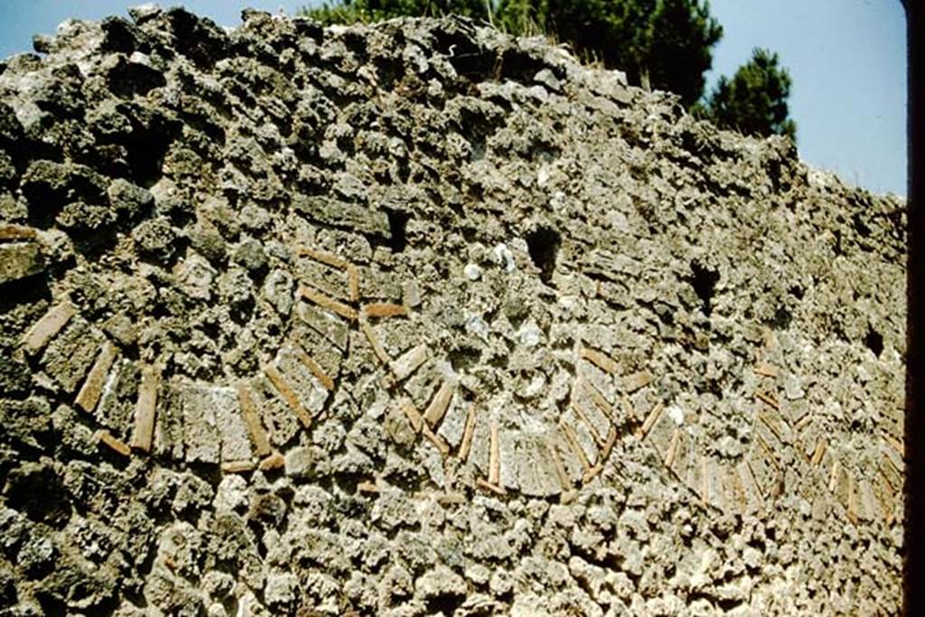 VIII.3.14 Pompeii. 1957. Exterior wall. Photo by Stanley A. Jashemski.
Source: The Wilhelmina and Stanley A. Jashemski archive in the University of Maryland Library, Special Collections (See collection page) and made available under the Creative Commons Attribution-Non Commercial License v.4. See Licence and use details.
J57f0154

