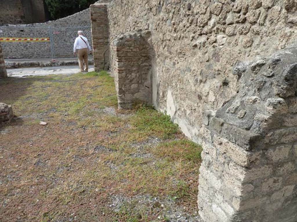 VIII.4.45 Pompeii. September 2015. Looking west across north wall of �first� room.