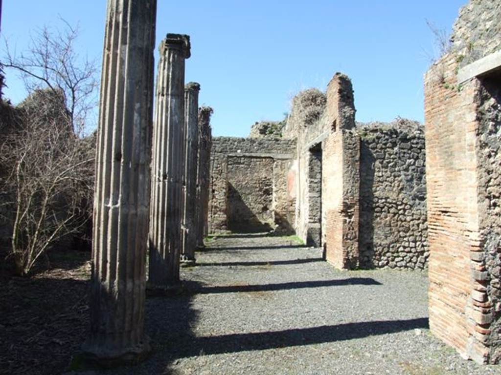 VIII.5.9 Pompeii. March 2009. Looking west across North Portico.