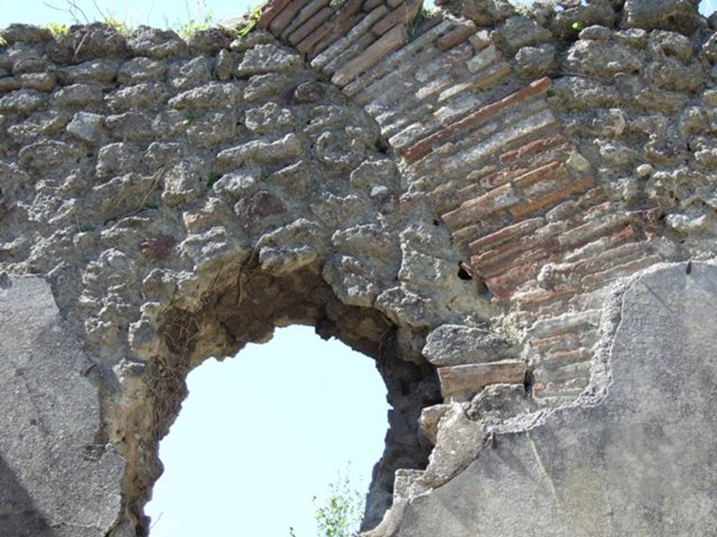 VIII.5.37 Pompeii.  March 2009. Room 12. West wall. Detail.