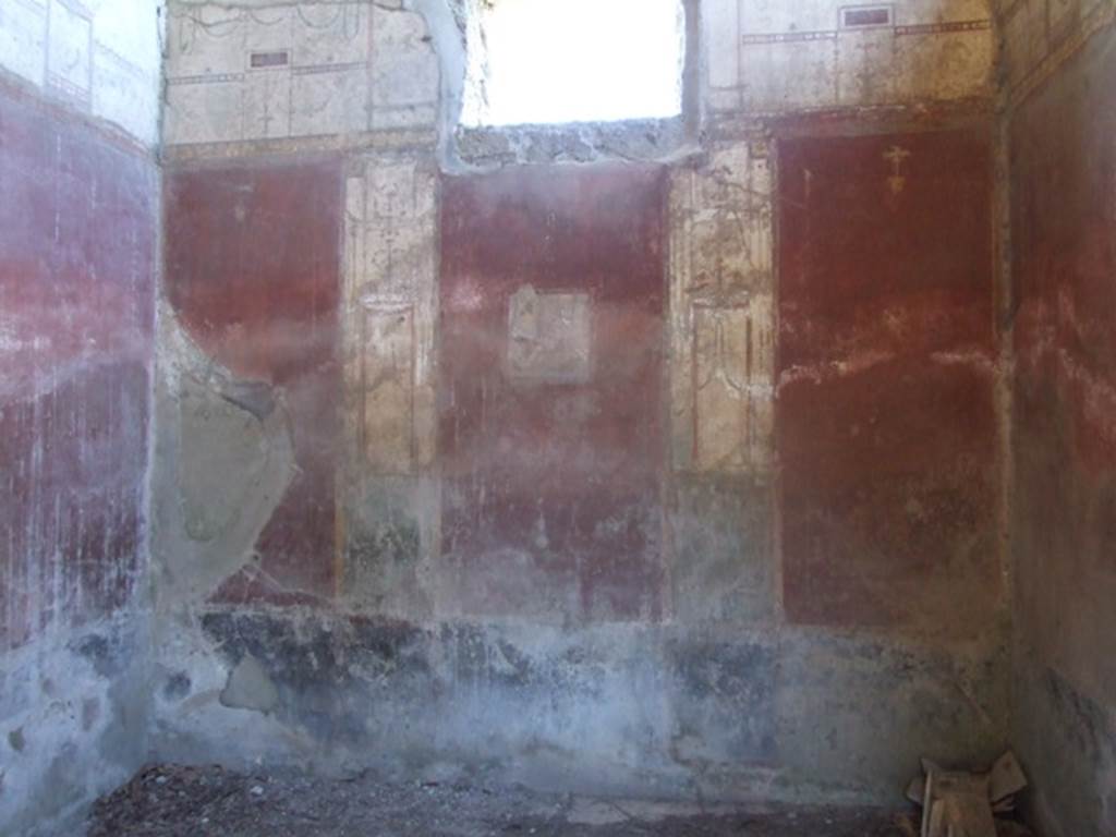 VIII.5.37 Pompeii. March 2009. Room 13. Oecus. West wall.