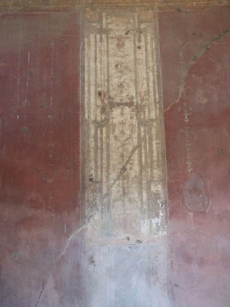 VIII.5.37 Pompeii. March 2009. Room 13. Oecus. North wall. West end.