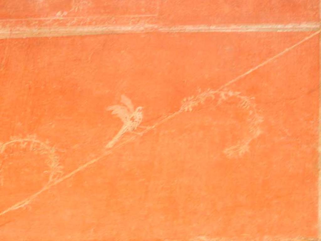 VIII.5.37 Pompeii. May 2017. Room 14, detail from upper central panel of south wall after restoration. Photo courtesy of Buzz Ferebee.