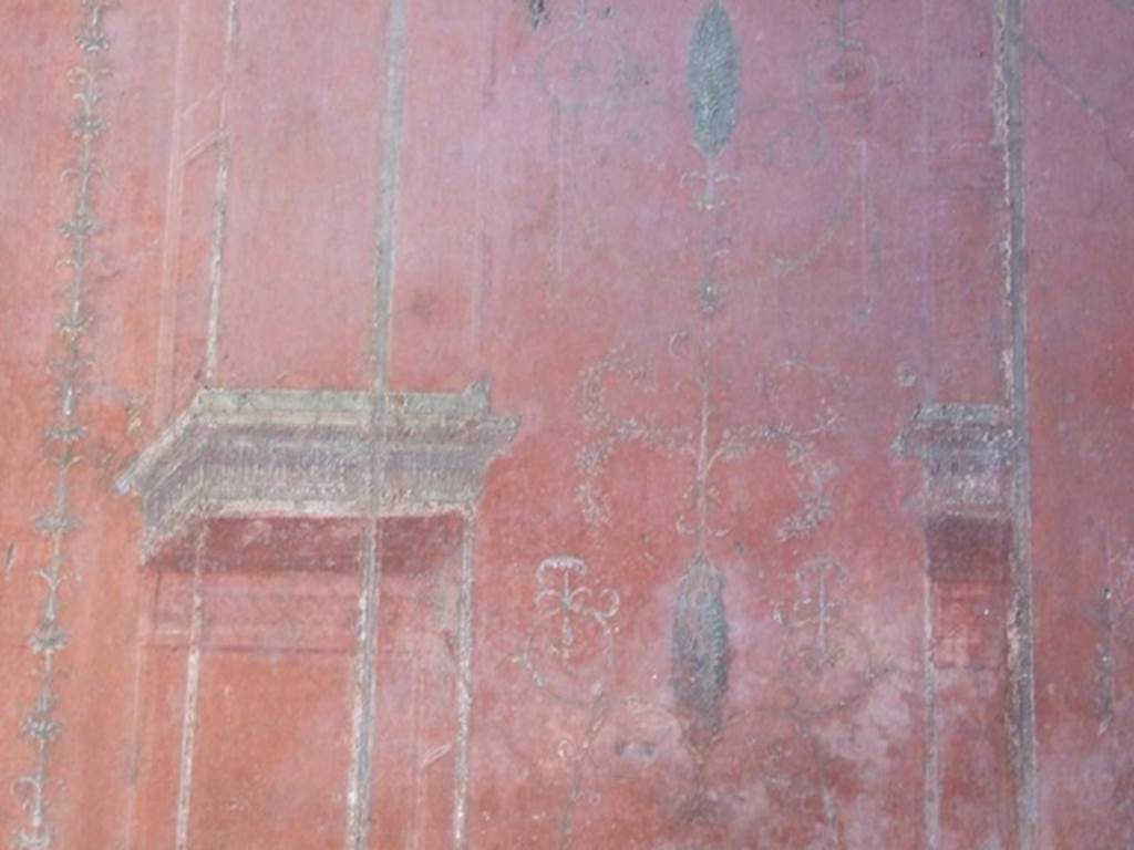 VIII.5.37 Pompeii. March 2009. Room 14. Oecus. South wall. West end.